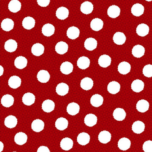 Snow Crew Texture Dot Red Barb Tourtillotte Henry Glass Cotton Fabric