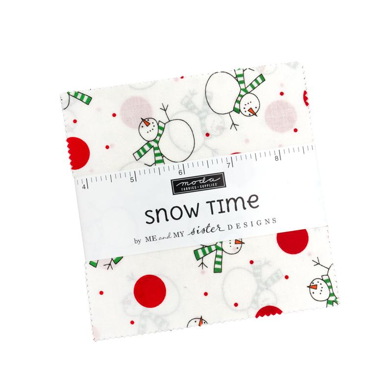 Snow Time 5" Squares Charm Pack Me and My Sister Designs Moda Cotton Fabric MD-22500PP