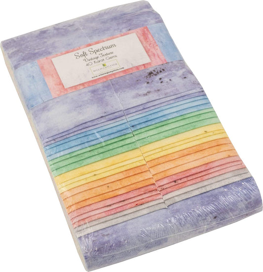 Soft Spectrum 2.5" Strips Karat Gems Wilmington Prints Cotton Fabric