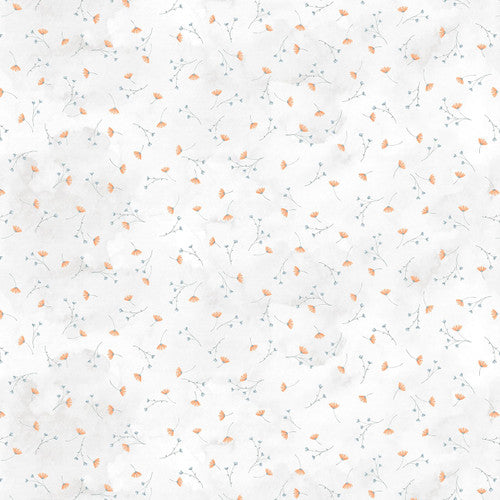 Soft Spoken Daisy and Ditsy Cantelope Goldi L. Studio Henry Glass Cotton Fabric
