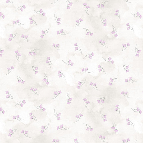 Soft Spoken Peony Lilac Goldi L. Studio Henry Glass Cotton Fabric