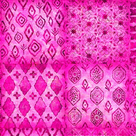 Soiree Patchwork Bubblegum Pink Dan Morris Quilting Treasures Cotton Fabric