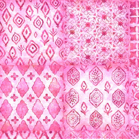 Soiree Patchwork Cotton Candy Pink Dan Morris Quilting Treasures Cotton Fabric