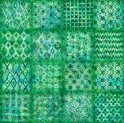 Soiree Patchwork Kelly Green Dan Morris Quilting Treasures Cotton Fabric