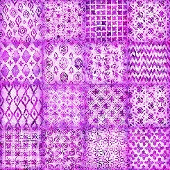 Soiree Patchwork Orchid Purple Dan Morris Quilting Treasures Cotton Fabric