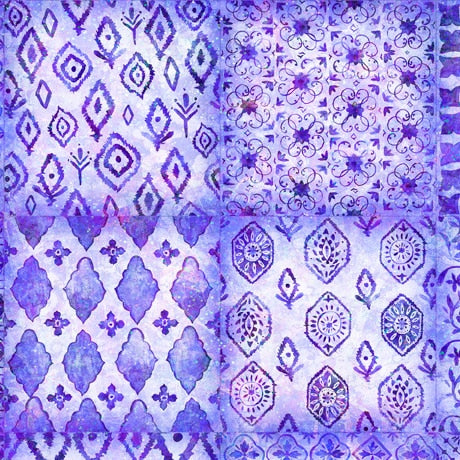 Soiree Patchwork Periwinkle Dan Morris Quilting Treasures Cotton Fabric