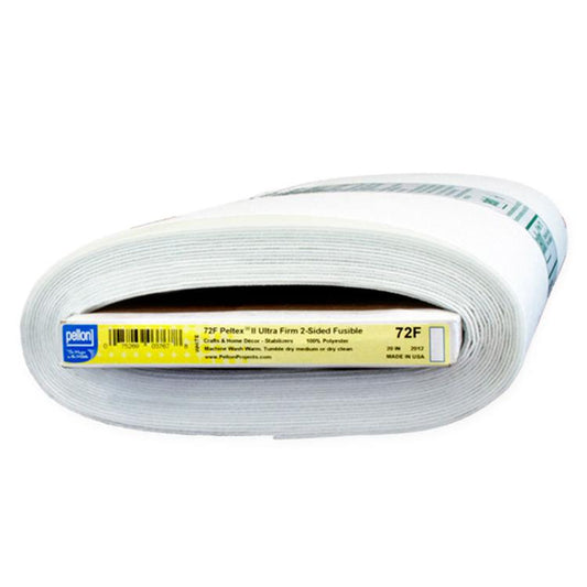 Sold By Bolt-Peltex II Sided Ultra Firm Fusible 20"x10yds White Pellon Polyester PELLON-72F-FB