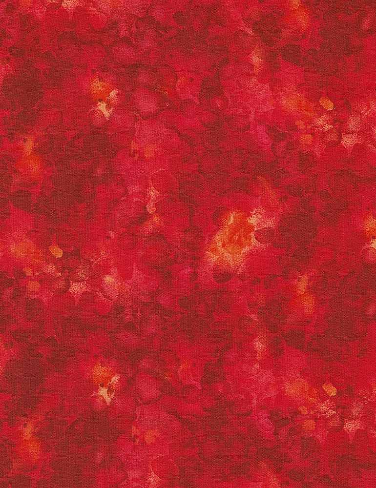 Solid-ish Watercolor Texture Maraschino Red Kimberly Einmo Timeless Treasures Cotton Fabric