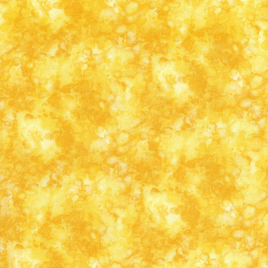 Solid-ish Watercolor Texture Pollen Yellow Kimberly Einmo Timeless Treasures Cotton Fabric