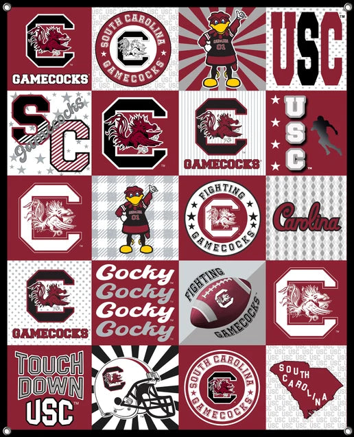 South Carolina Gamecocks USC NCAA College Shirt Spirit Banner 58x47 inches Sykel Enterprises 4 Grommets Polyester Fabric SC-5003