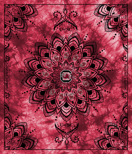 South Carolina Gamecocks NCAA Collegiate Tapestry Finished Panel 48"x56" Sykel Polyester Fabric SYK-SC-1360