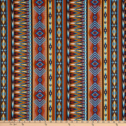 Southwest Blanket Stripe 11'' Multi Timeless Treasures Cotton Fabric