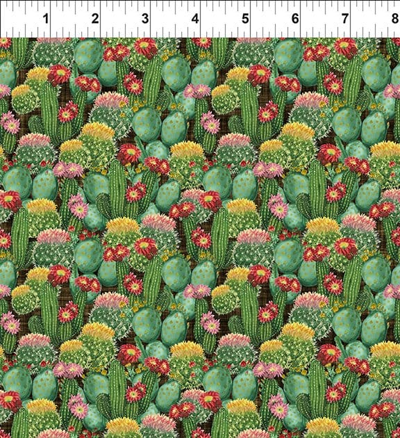 Southwest Minis Cactus FieldMulti Jason Yenter In The Beginning Cotton Fabric ITB-15SWM-1 | US Fabric Shop