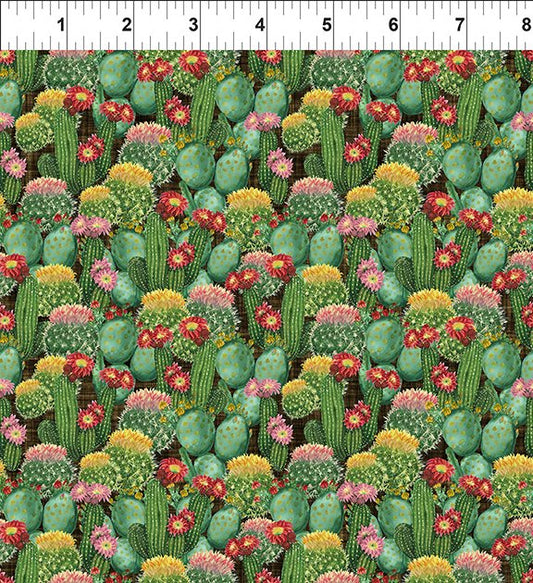 Southwest Minis Cactus FieldMulti Jason Yenter In The Beginning Cotton Fabric ITB-15SWM-1