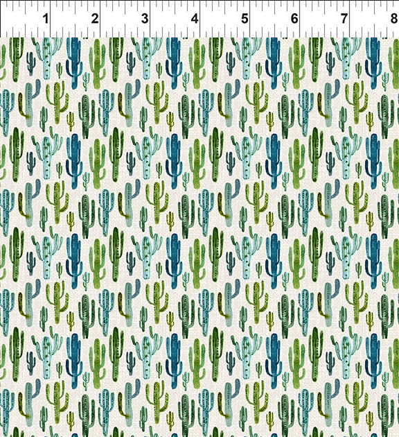 Southwest Minis Modern CactusMulti Jason Yenter In The Beginning Cotton Fabric ITB-17SWM-1 | US Fabric Shop