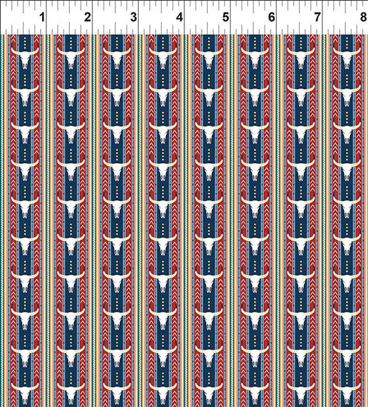 Southwest Minis SkullsMulti Jason Yenter In The Beginning Cotton Fabric ITB-8SWM-1