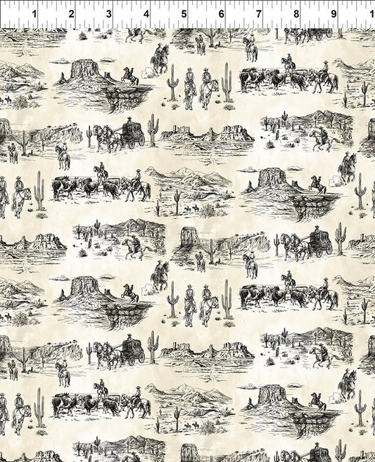 Southwest Minis ToileCream Jason Yenter In The Beginning Cotton Fabric ITB-2SWM-1