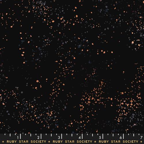 Speckled Metallic Black Gold Ruby Star Society Moda Cotton Fabric