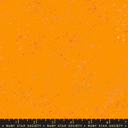 Speckled Metallic Clementine Orange Rashida Coleman Hale Ruby Star Society Moda Cotton Fabric