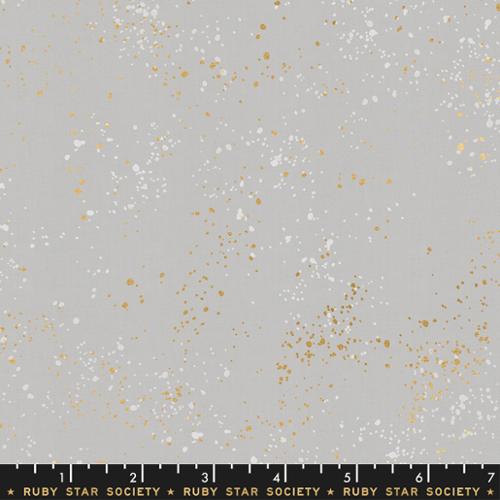 Speckled Metallic Dove Grey Ruby Star Society Moda Cotton Fabric