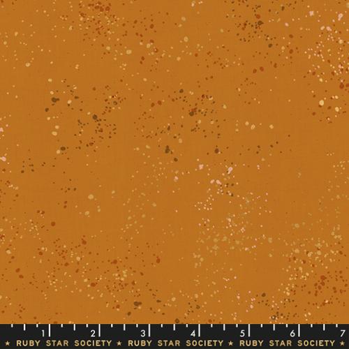 Speckled Metallic Earth Brown Ruby Star Society Moda Cotton Fabric