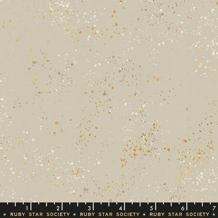 Speckled Metallic Natural Cream Rashida Coleman Hale of Rashida Coleman Hale Ruby Star Society Moda Cotton Fabric