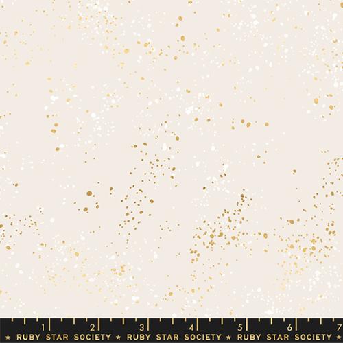 Speckled Wide Backing White Gold Rashida Coleman Hale Ruby Star Society Moda 108" Cotton Fabric