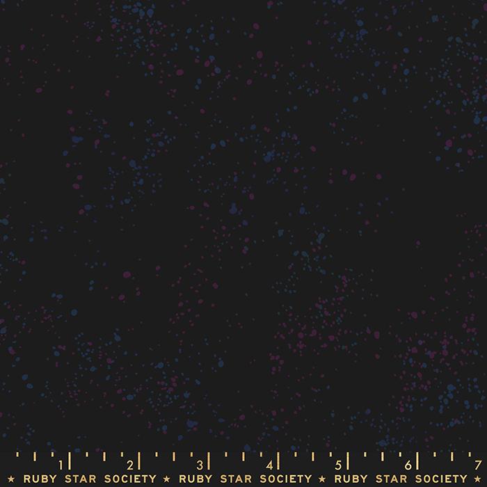 Speckled 108" Wide back Galaxy Black Rashida Coleman Hale Ruby Star Society Moda Cotton Fabric