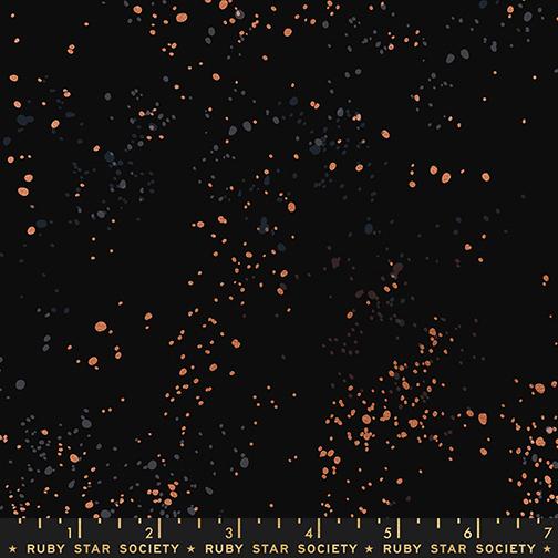 Speckled Canvas Metallic Black Rashida Coleman Hale of Ruby Star Society Moda Cotton Linen Fabric MD-RS1117-61LM