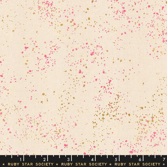 Speckled Metallic 108" Wide back Neon Pink Rashida Coleman Hale Ruby Star Society Moda Cotton Fabric