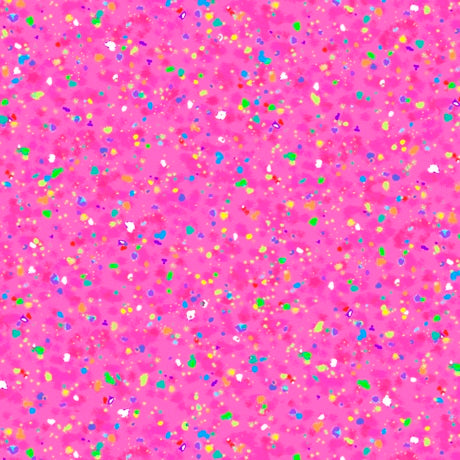 Speckles Multi Dots Bubblegum Pink Quilting Treasures Cotton Fabric