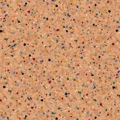 Speckles Rainbow Dots Tan Quilting Treasures Cotton Fabric