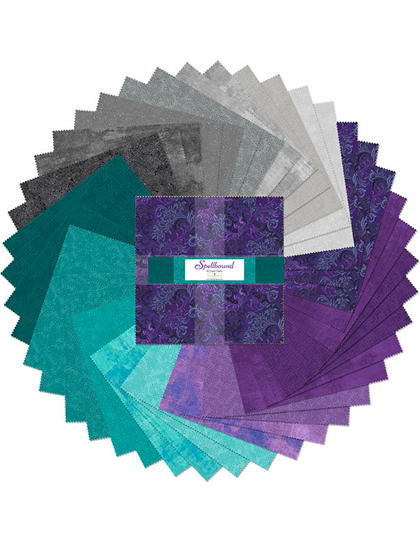 Spellbound 10" Squares Karats Gems Layer Cake 42pcs Wilmington Prints Cotton Fabric WP-512-176-512