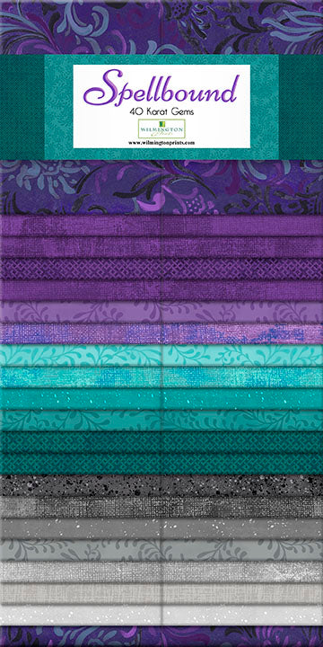 Spellbound 2.5" Strips Roll Karat Gems 40pcs Wilmington Prints Cotton Fabric WP-507-176-507
