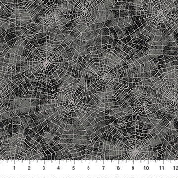 Spellbound Spiderweb Black Multi Deborah Edwards Northcott Studio Cotton Fabric NC-28144-99