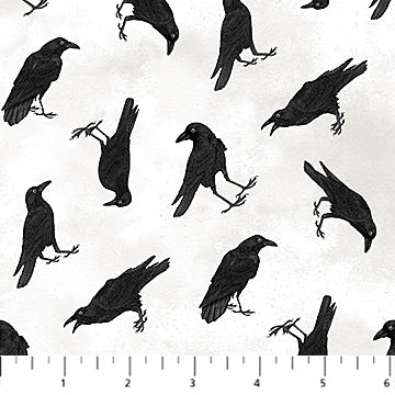 Spellbound Tossed Crows Multi Deborah Edwards Northcott Studio Cotton Fabric NC-28140-10