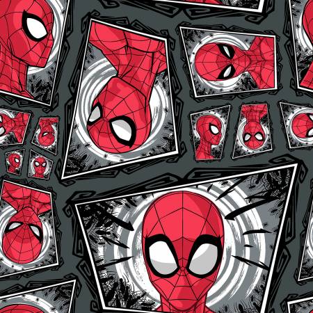 Spiderman Comic Swirl Marvel Springs Creative Cotton Fabric SC-71187