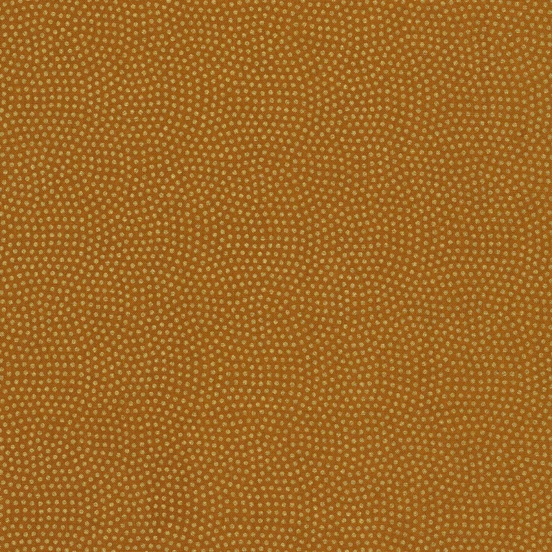 Spin Dot Caramel Metallic Timeless Treasures Cotton Fabric