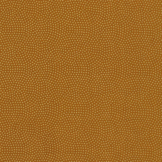 Spin Dot Caramel Metallic Timeless Treasures Cotton Fabric