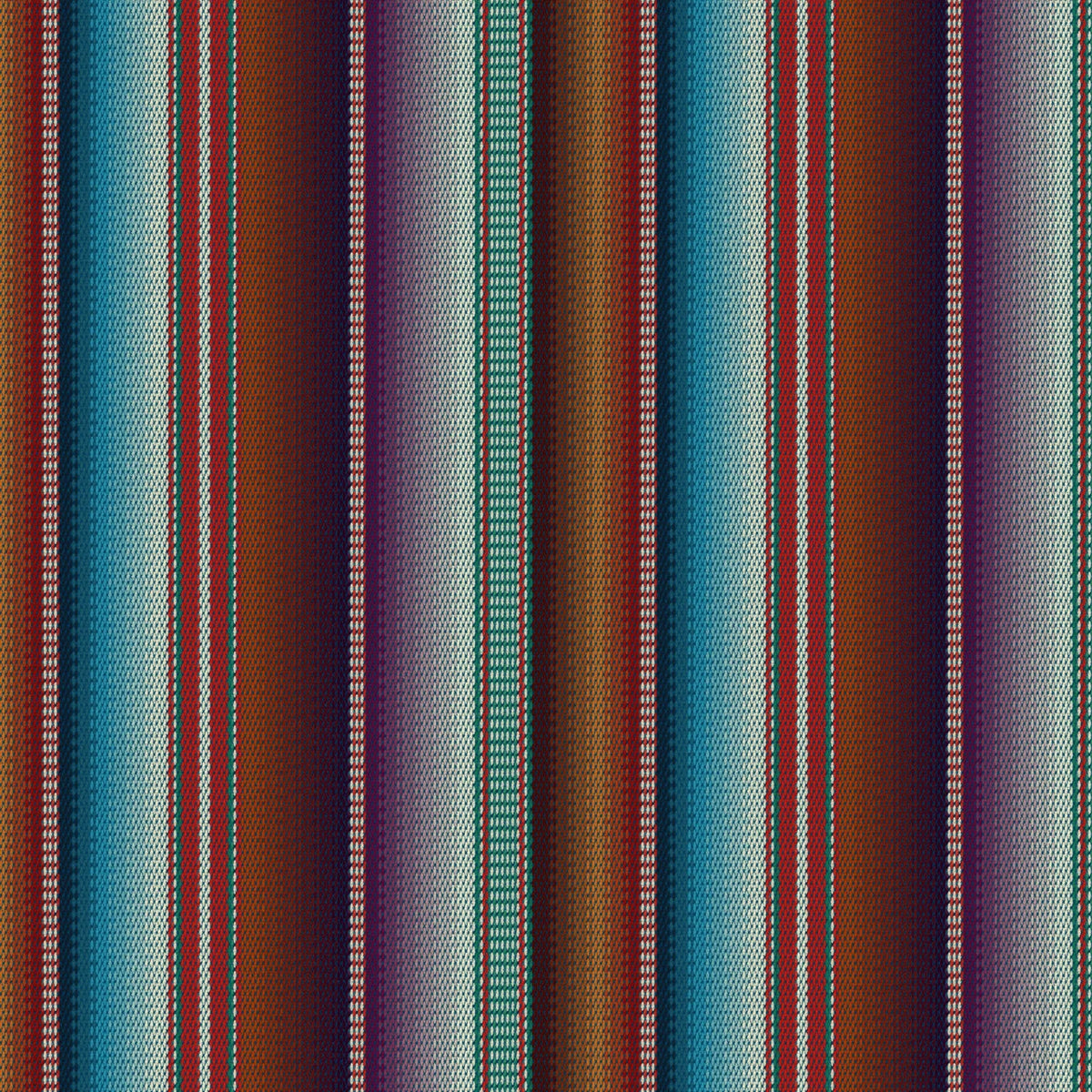 Spirit Serape Stripes Brown Blue Purple Multi Paintbrush Studios Cotton Fabric PBS-120-25858