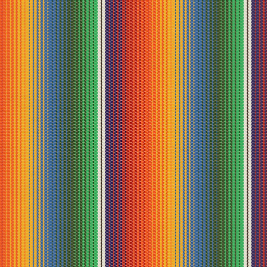 Spirit Serape Stripes Orange Yellow Blue Green Purple Multi Paintbrush Studios Cotton Fabric PBS-120-25857