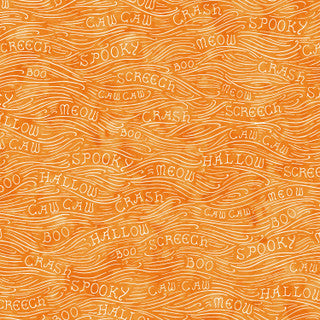 Spooky Hallow Spooky Sounds Orange Maywood Studio Cotton Fabrics