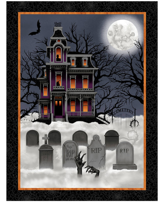 Spooky Night Panel 36" Grace Popp Studio E Cotton Fabric