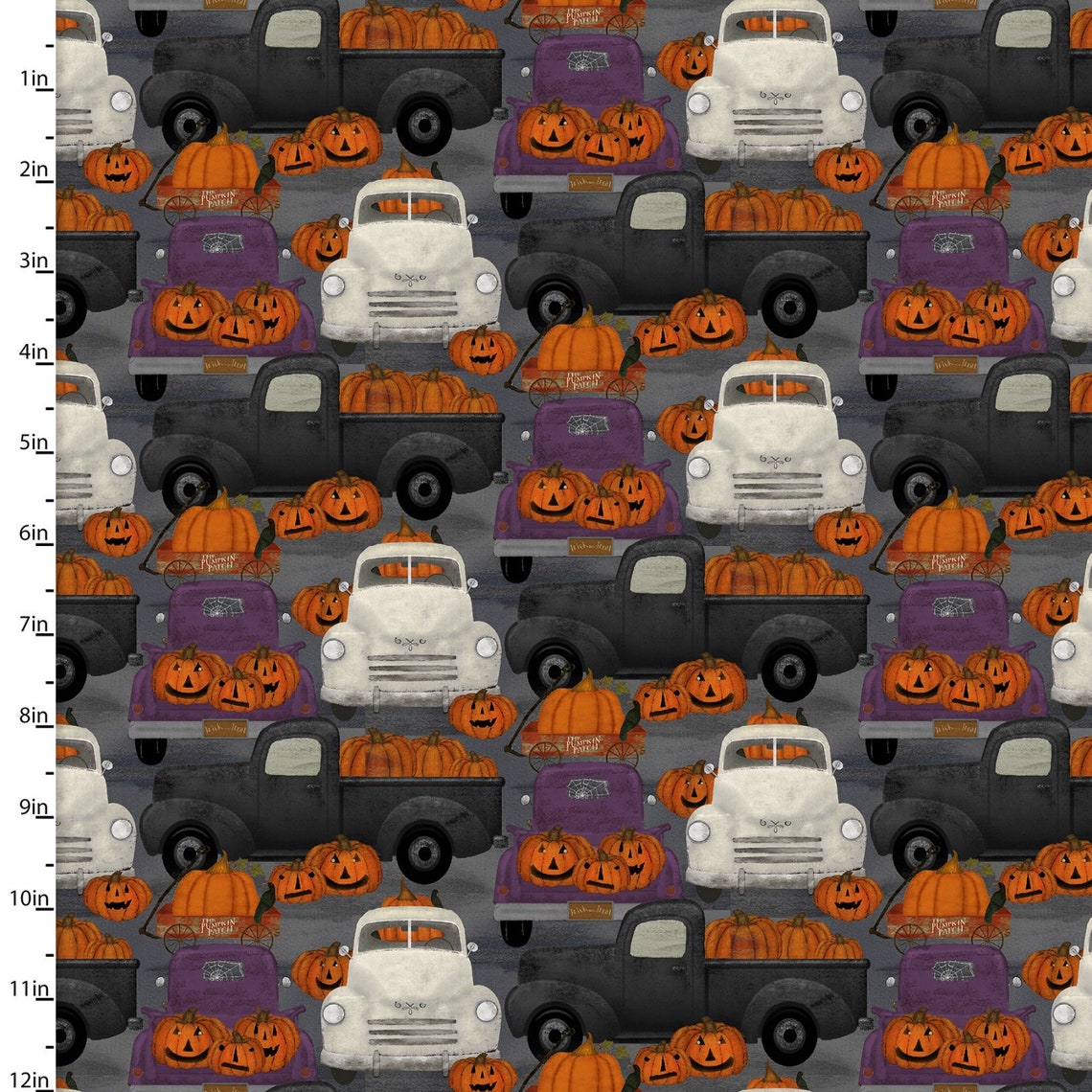 Spooky Night Spiderwebs Gray 3 Wishes Cotton Fabric