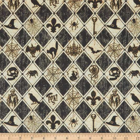 Spooky Diamonds Halloween Springs Creative Cotton Fabric