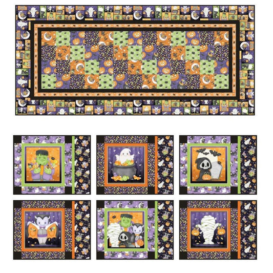 Project - Spooky Good Times Table Set Quilt Moonlight Mischief Shelly Comiskey HG-MoonlightMischiefTableSet