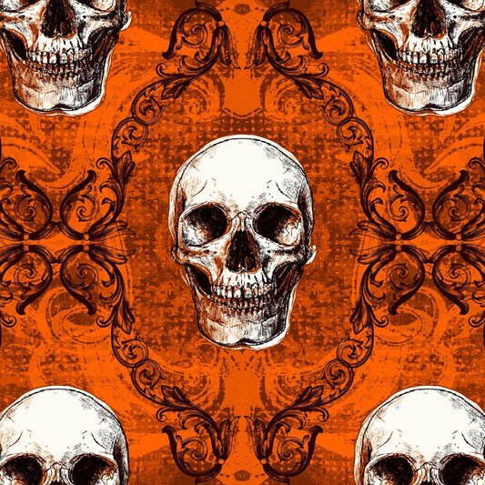 Spooky Skulls Halloween Springs Creative Cotton Fabric