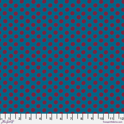 Spot Peacock Classics Kaffe Fassett Collective Free Spirit Cotton Fabric FS-PWGP070.PEACO