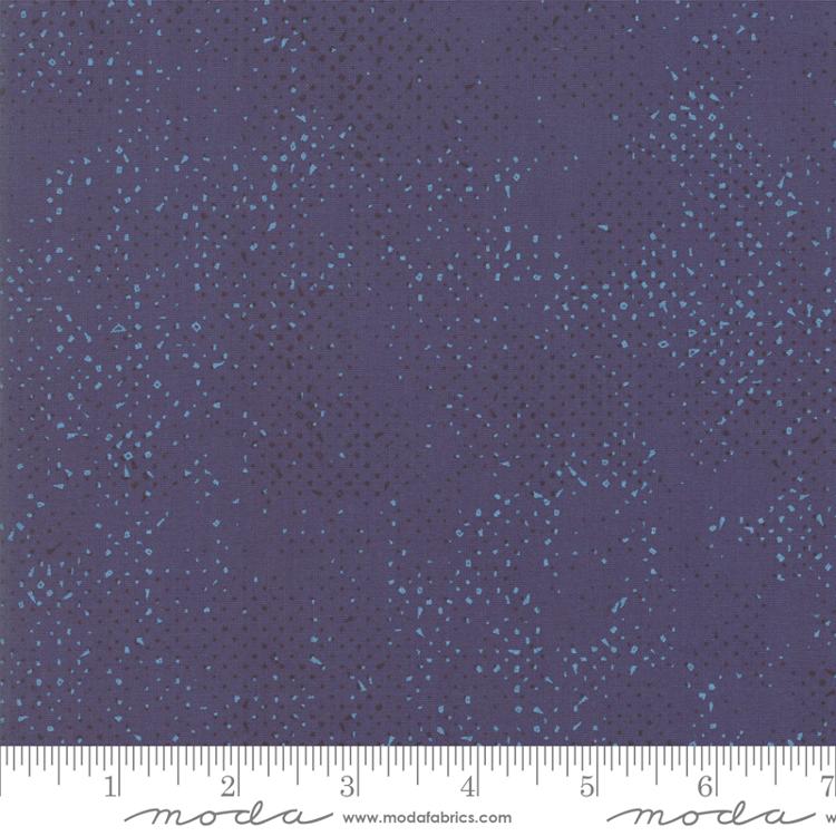 Spotted Dots Solid Metallic Midnight Dark Blue Zen Chic Moda Cotton Fabric