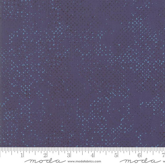 Spotted Dots Solid Metallic Midnight Dark Blue Zen Chic Moda Cotton Fabric